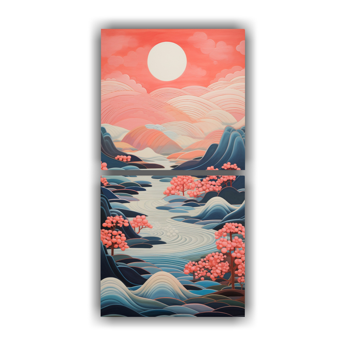 pinturas-decorativas-de-alta-calidad-de-reinterpretaci-n-abstracta-de-grabados-en-madera-japoneses-brillantes-