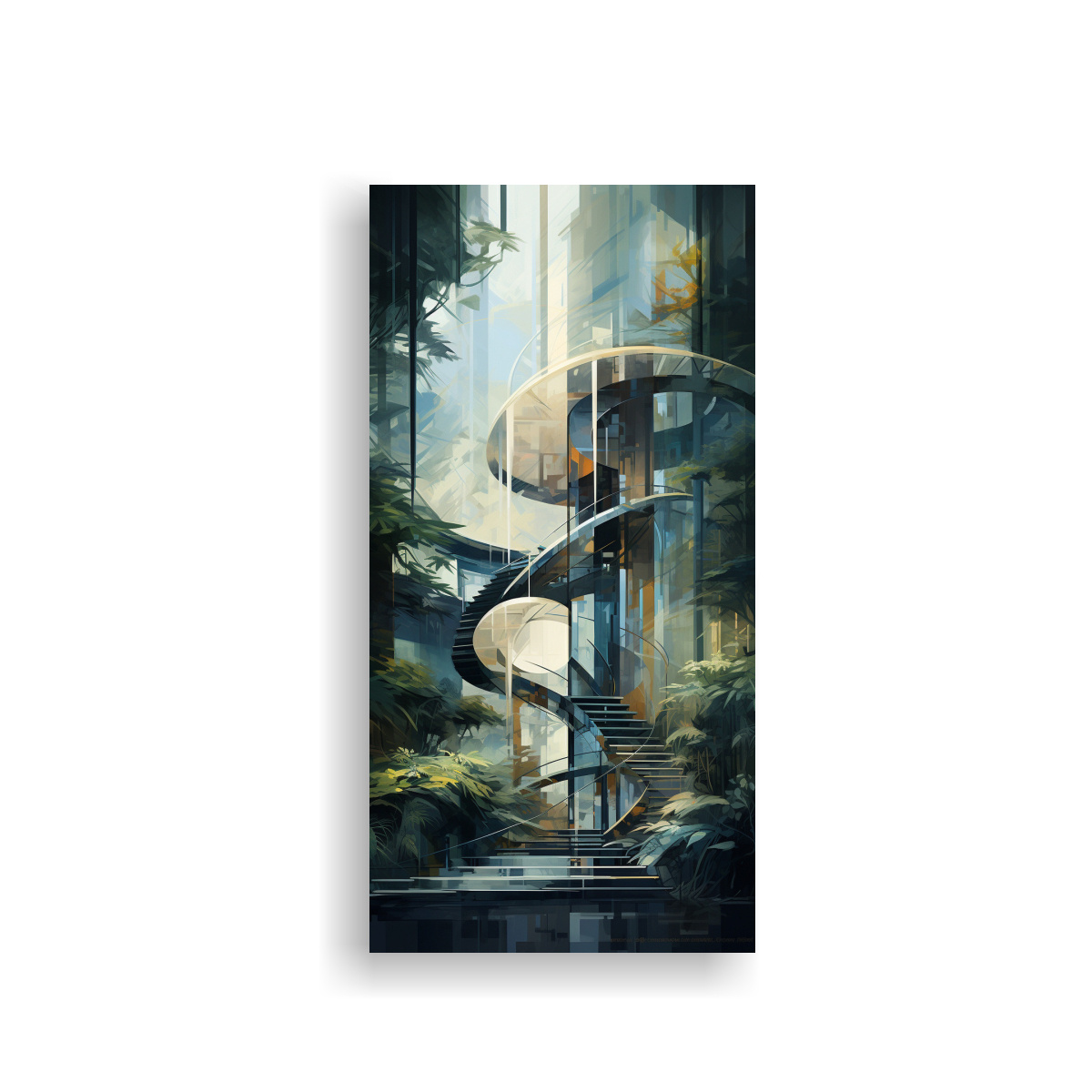 pinturas-decorativas-de-arquitectura-abstracta-y-naturaleza-armoniosa-en-canva-fotograf-a