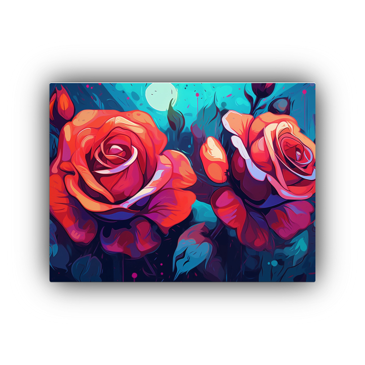 pinturas-decorativas-de-arte-de-pared-con-rosas-de-acuarela-pop-art