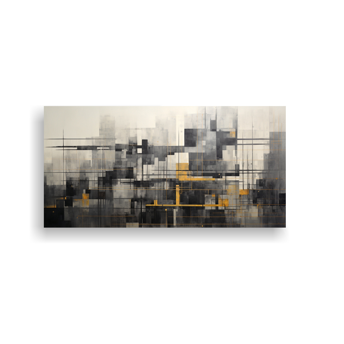 pinturas-decorativas-de-arte-moderno-cultura-abstracci-n-geom-trica-en-grises-industriales-y-met-licos