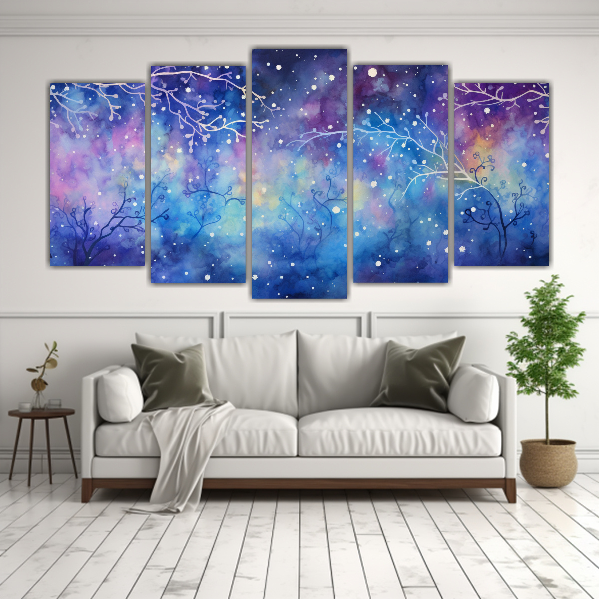 pinturas-decorativas-de-cinco-composiciones-dibujo-composici-n-equilibrada-abstracto-de-un-cielo-estrellado-en-lo-profundo-1