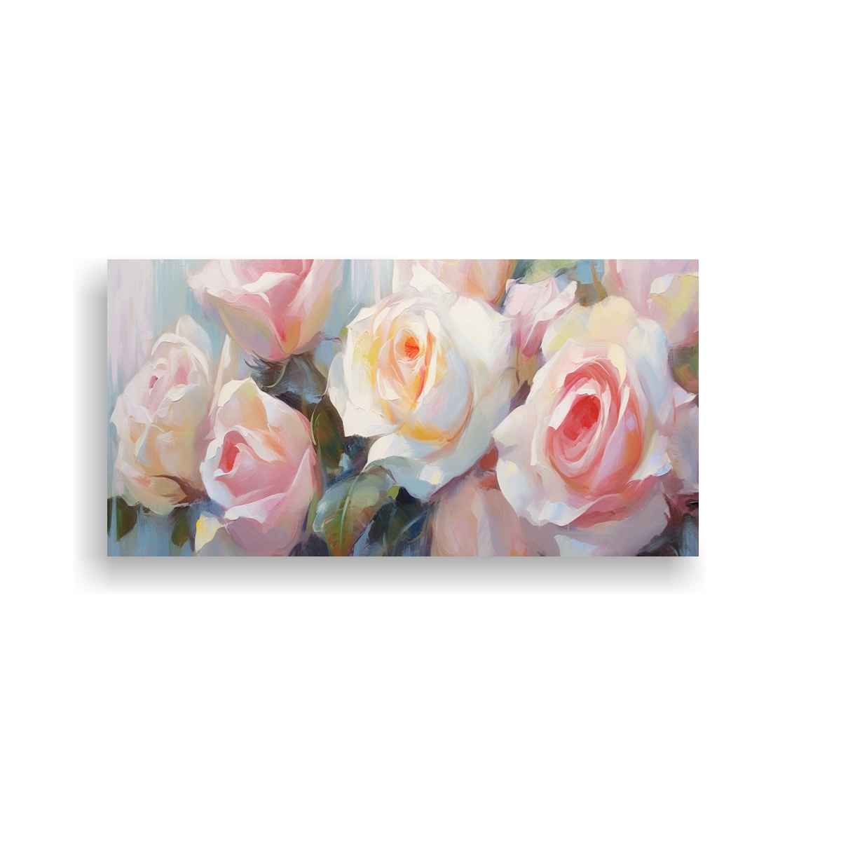 pinturas-decorativas-de-cuadro-de-rosas-rosadas-y-blancas-en-fondo-soleado-claro