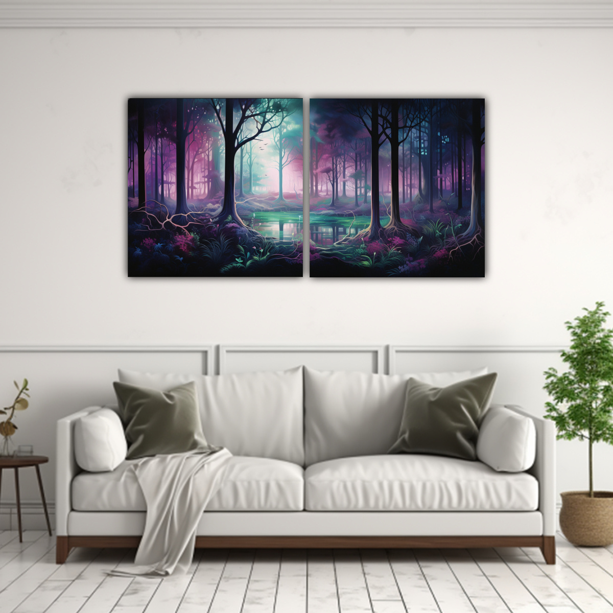 pinturas-decorativas-de-dos-artes-representaci-n-abstracta-de-un-bosque-encantado-en-cuadroes-de-interiores-1-1