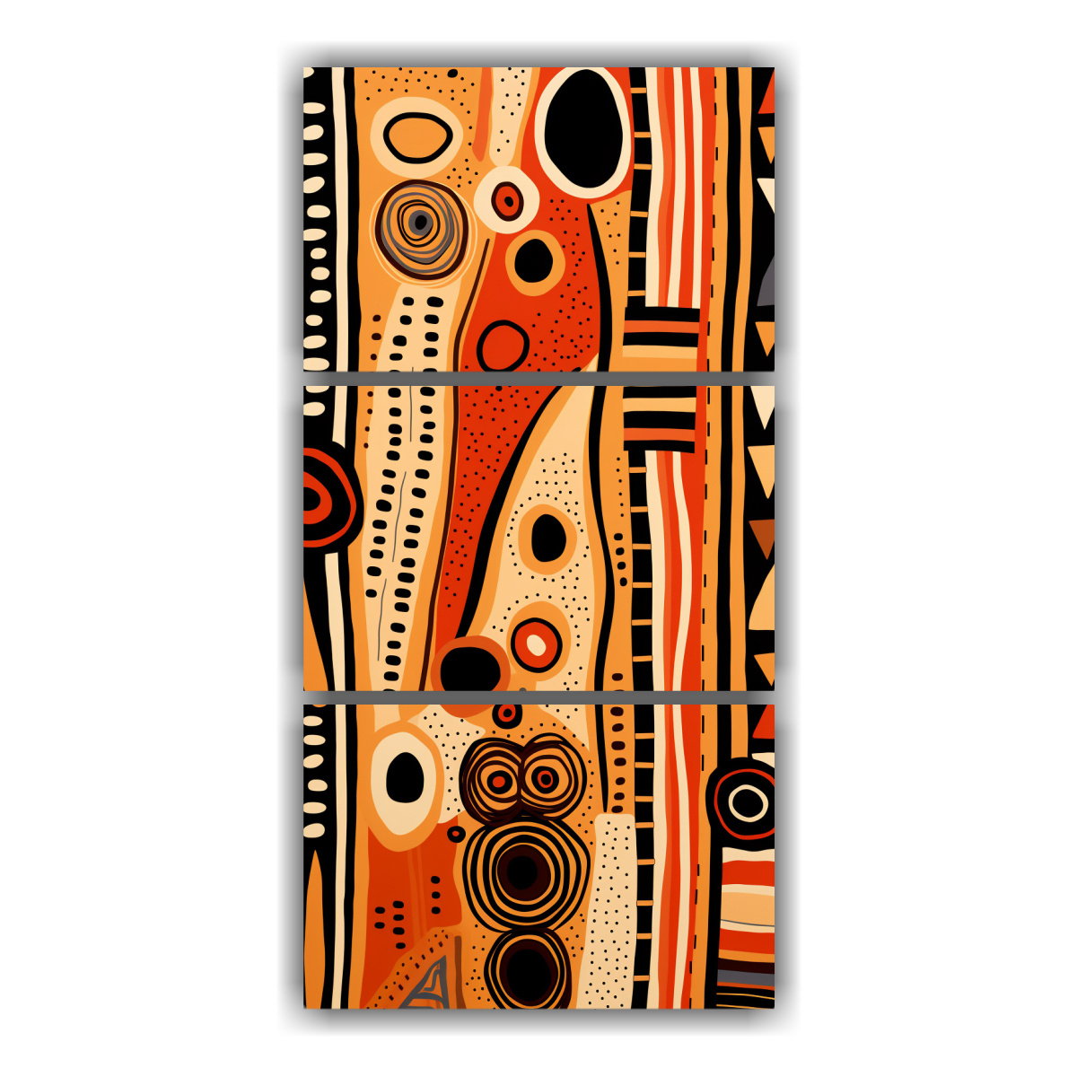 pinturas-decorativas-de-elegante-interpretaci-n-abstracta-de-patrones-tribales-africanos-en-tres-lienzos