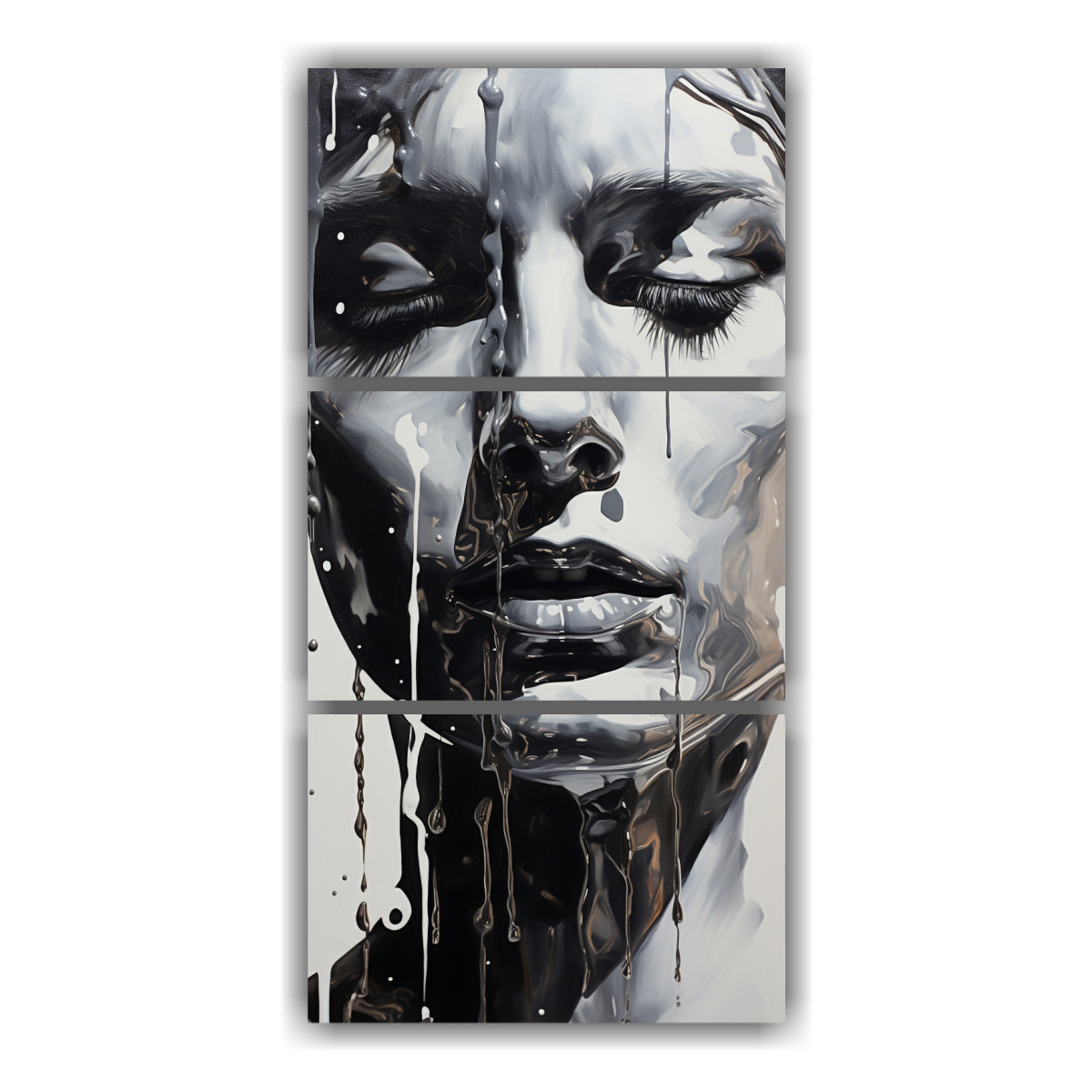 pinturas-decorativas-de-estilo-facial-y-salpicaduras-en-negro-y-plateado-set-de-3-telas-en-bastidor