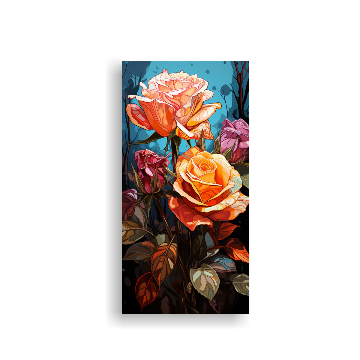 pinturas-decorativas-de-flores-pop-art-hibridas-tea-roses-and-dibujos-de-hogar