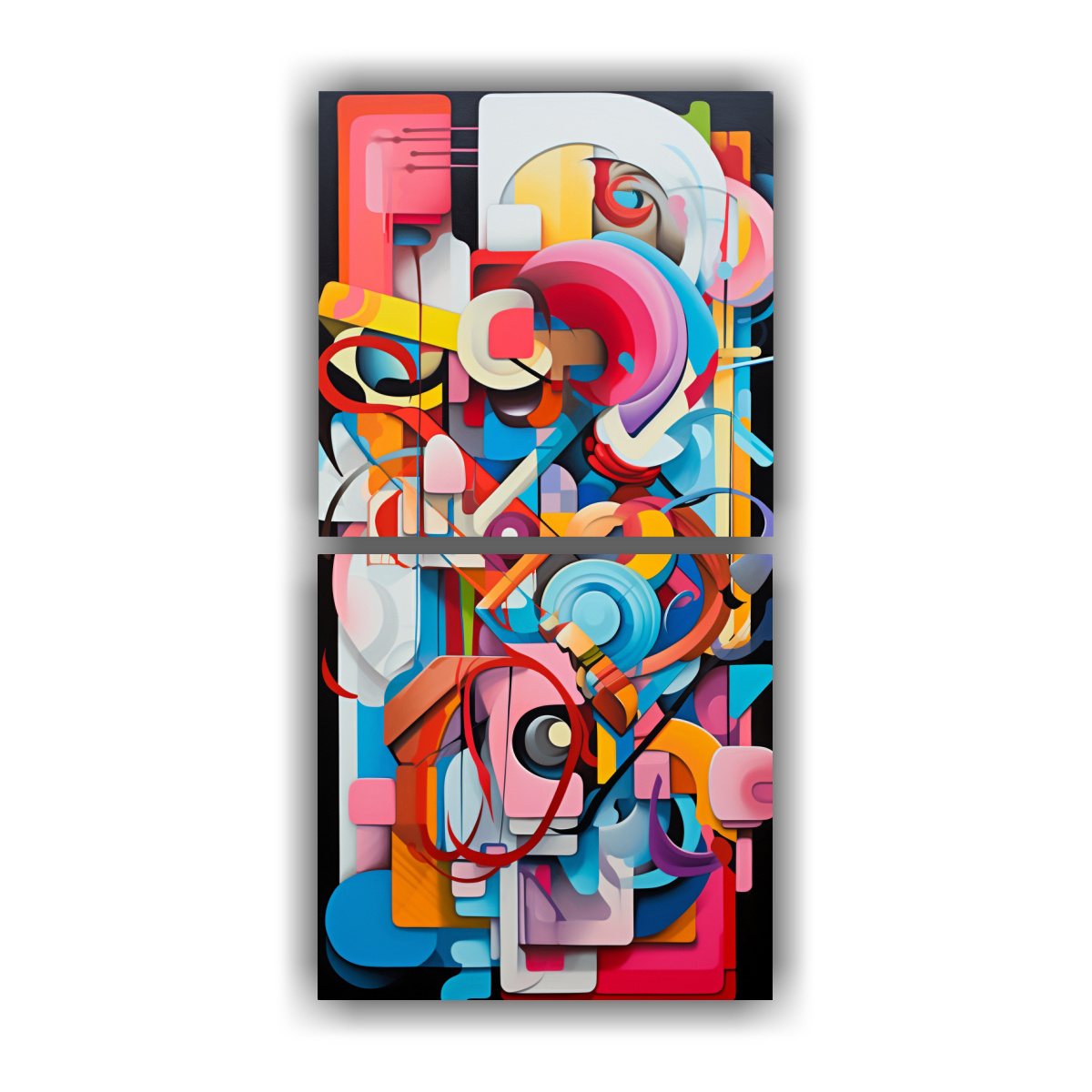 pinturas-decorativas-de-fusi-n-abstracta-de-graffiti-y-cubismo-con-fragmentos-de-forma-tem-tica