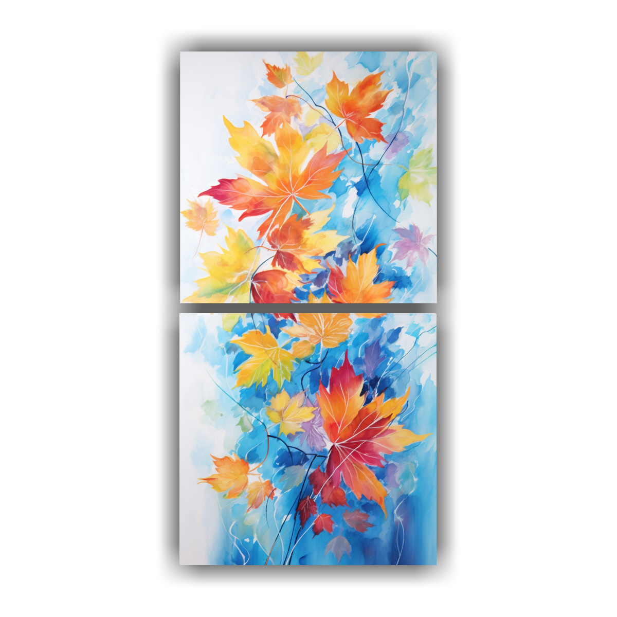 pinturas-decorativas-de-hojas-coloridas-con-salpicaduras-set-2-composiciones