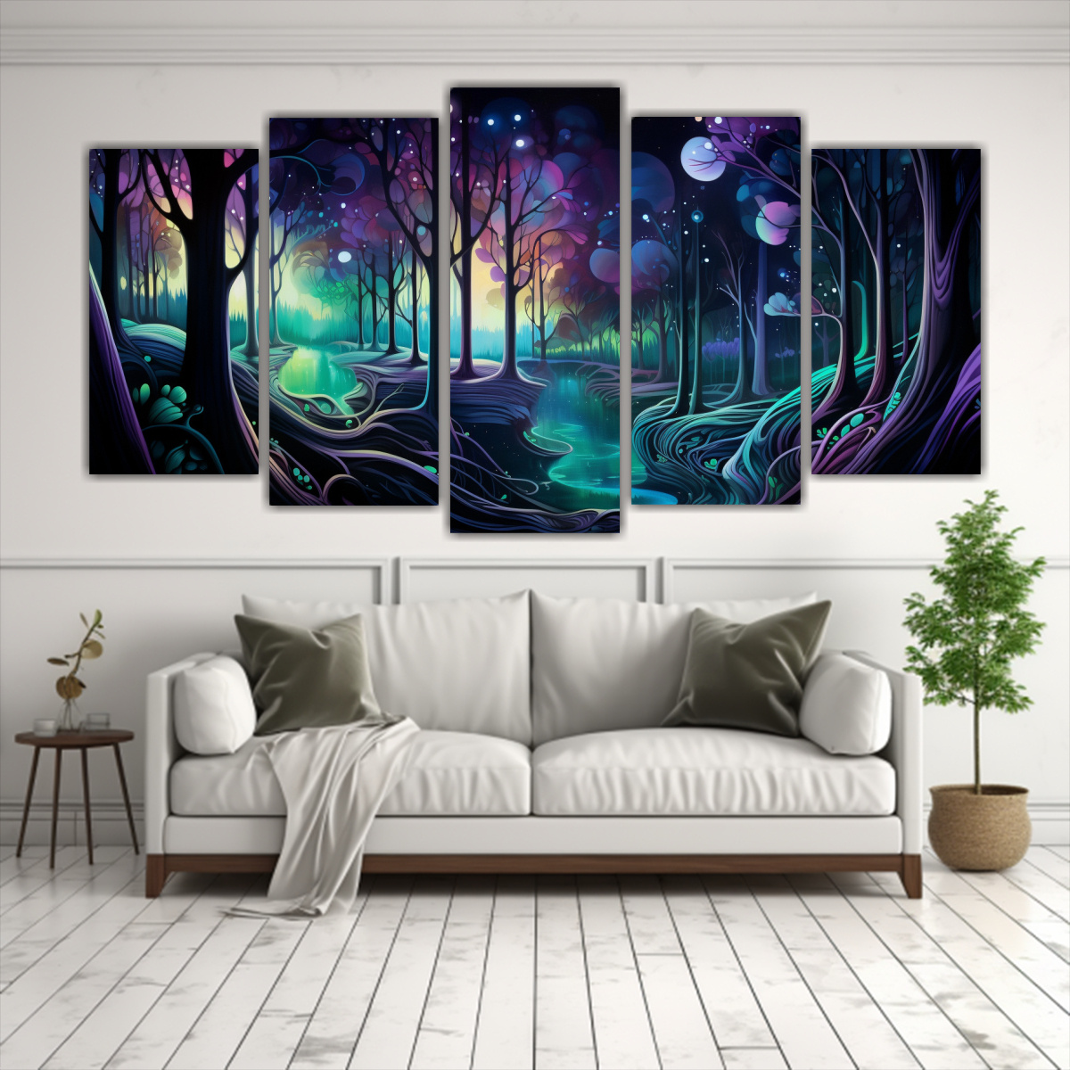 pinturas-decorativas-de-impacto-visual-en-colores-abstractos-que-representan-un-bosque-encantado-1-1