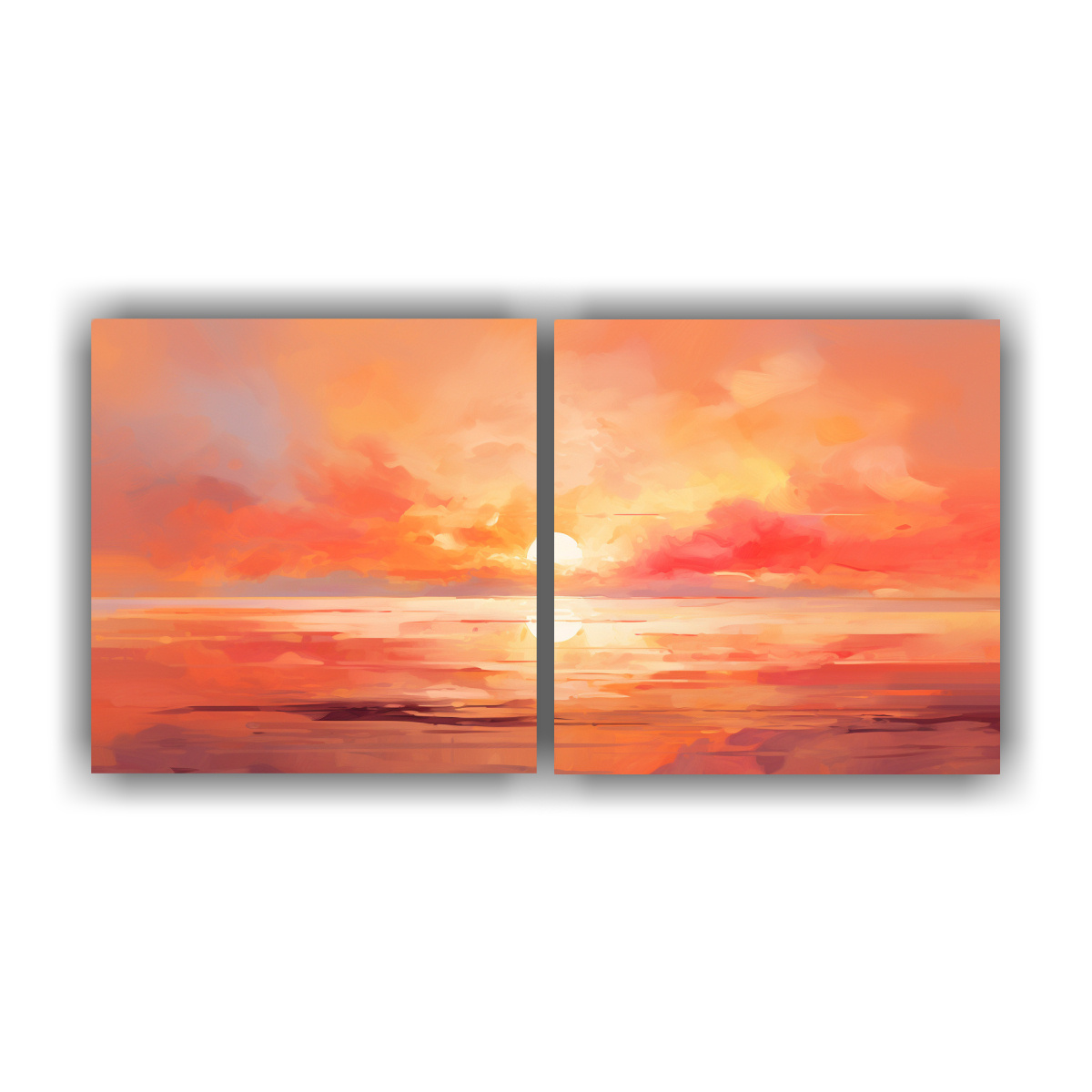pinturas-decorativas-de-la-cautivadora-belleza-de-un-atardecer-de-verano-en-bastidor-de-dos-telas