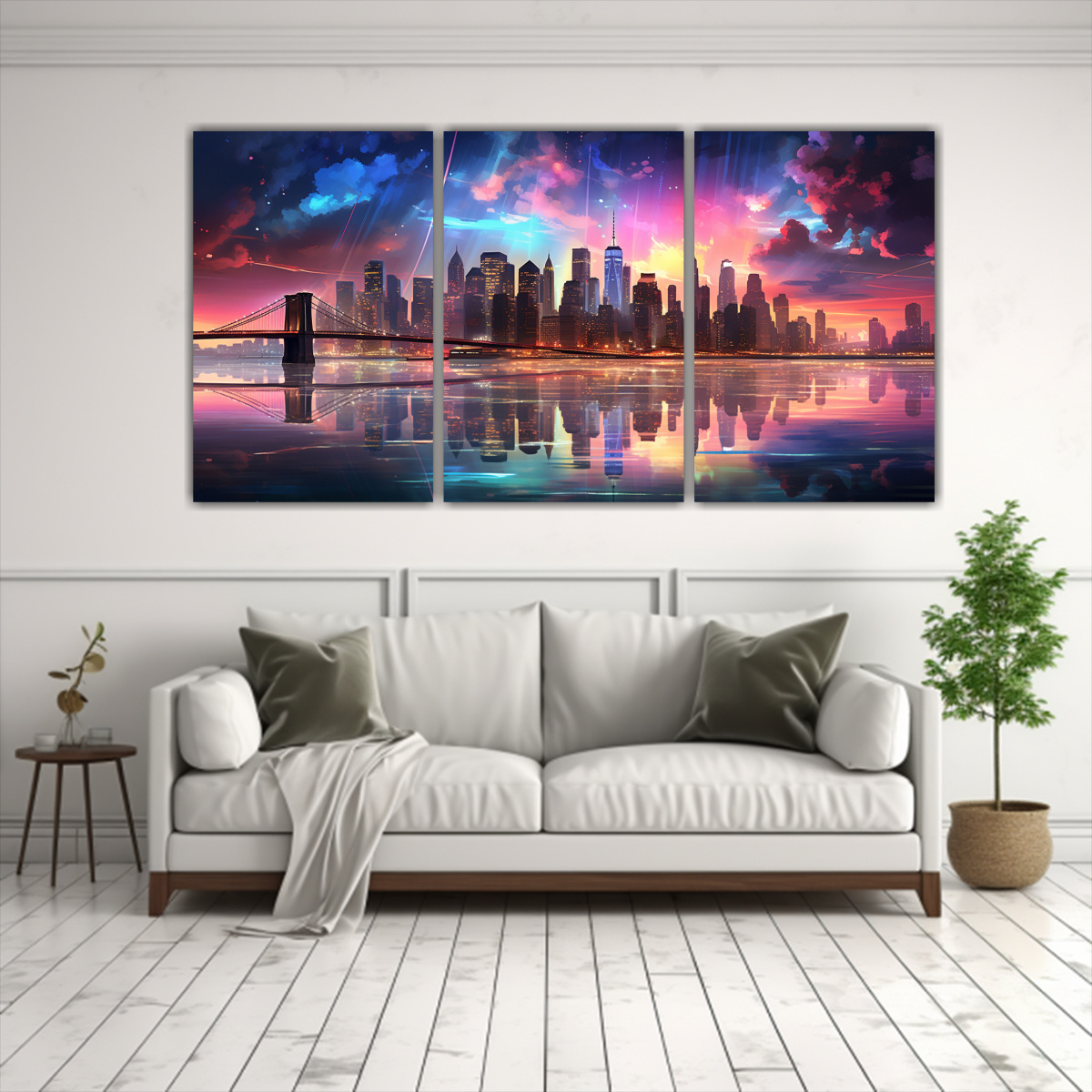 pinturas-decorativas-de-la-ciudad-de-nueva-york-con-luces-coloridas-1
