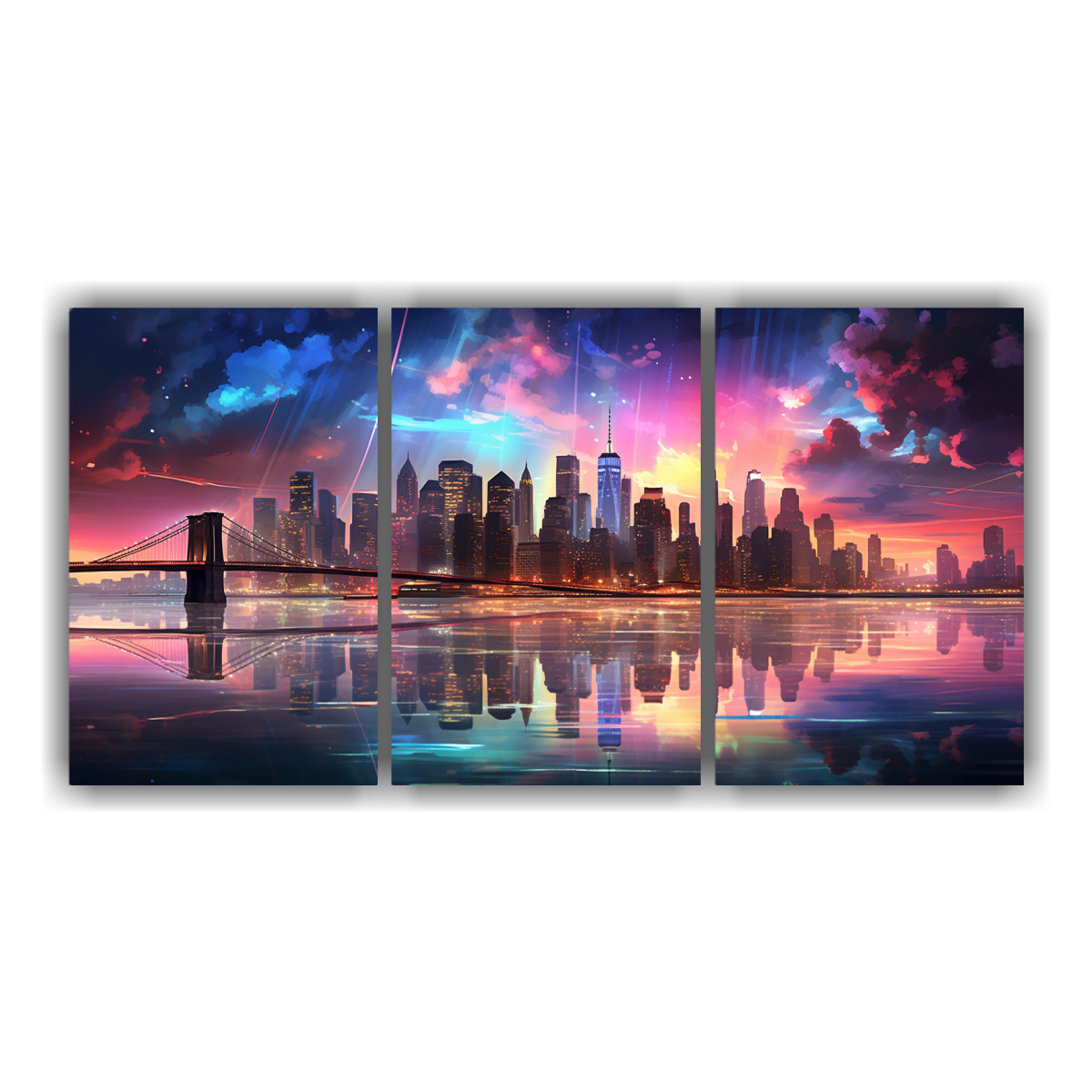 pinturas-decorativas-de-la-ciudad-de-nueva-york-con-luces-coloridas