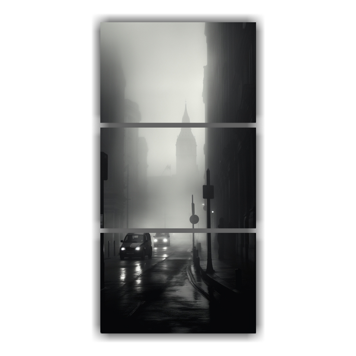 pinturas-decorativas-de-la-melanc-lica-abstracci-n-de-una-noche-londinense-brumosa