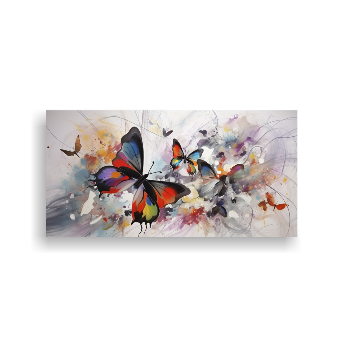 pinturas-decorativas-de-lienzo-con-mariposas-abstractas-estrelladas-en-canva-creativa