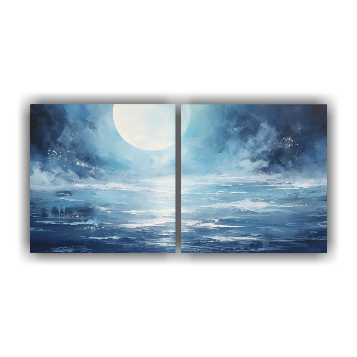 pinturas-decorativas-de-lienzo-retrato-innovador-de-un-mar-iluminado-por-la-luna