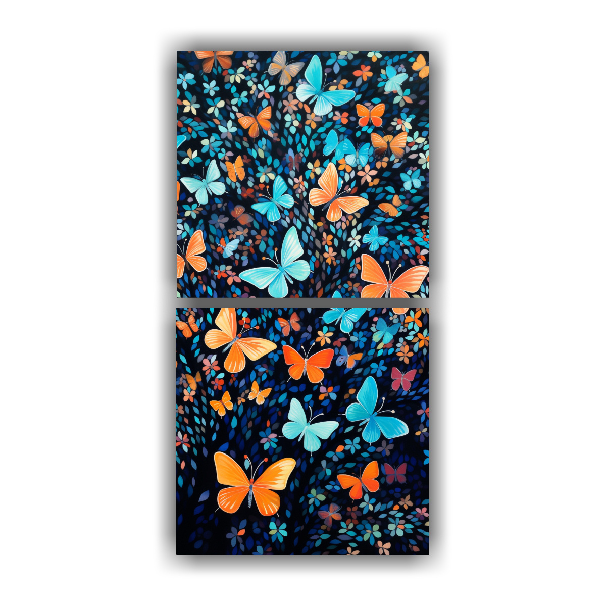 pinturas-decorativas-de-patrones-abstractos-caprichosos-inspirados-en-el-vuelo-composiciones-de-colores-y-equilibrio-visual