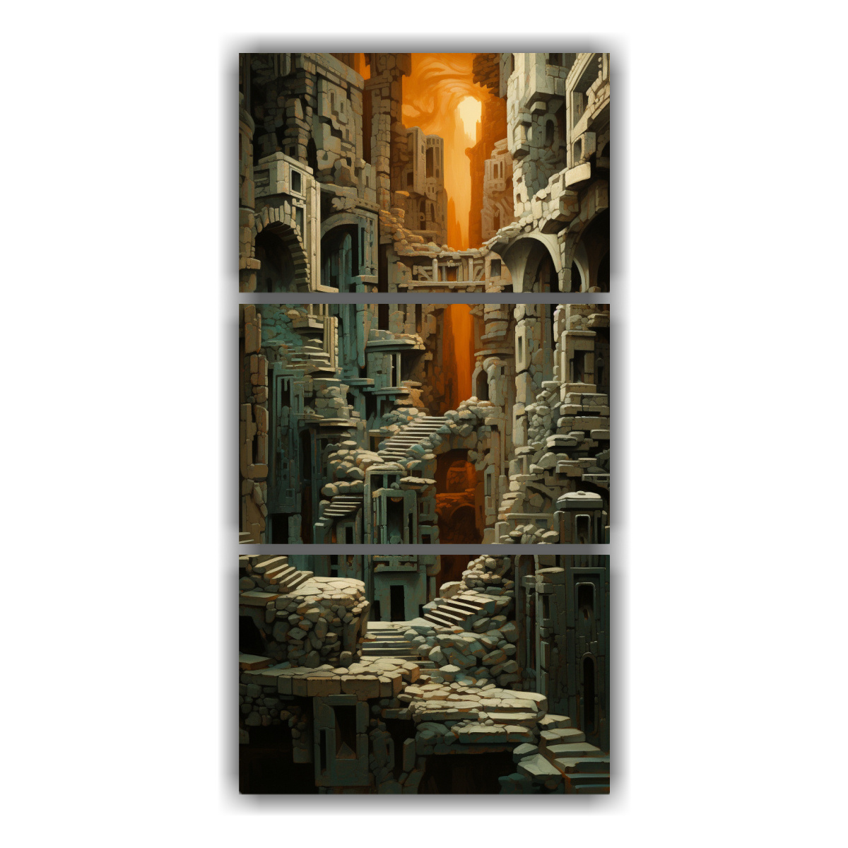 pinturas-decorativas-de-ruinas-abstractas-de-las-civilizaciones-perdidas