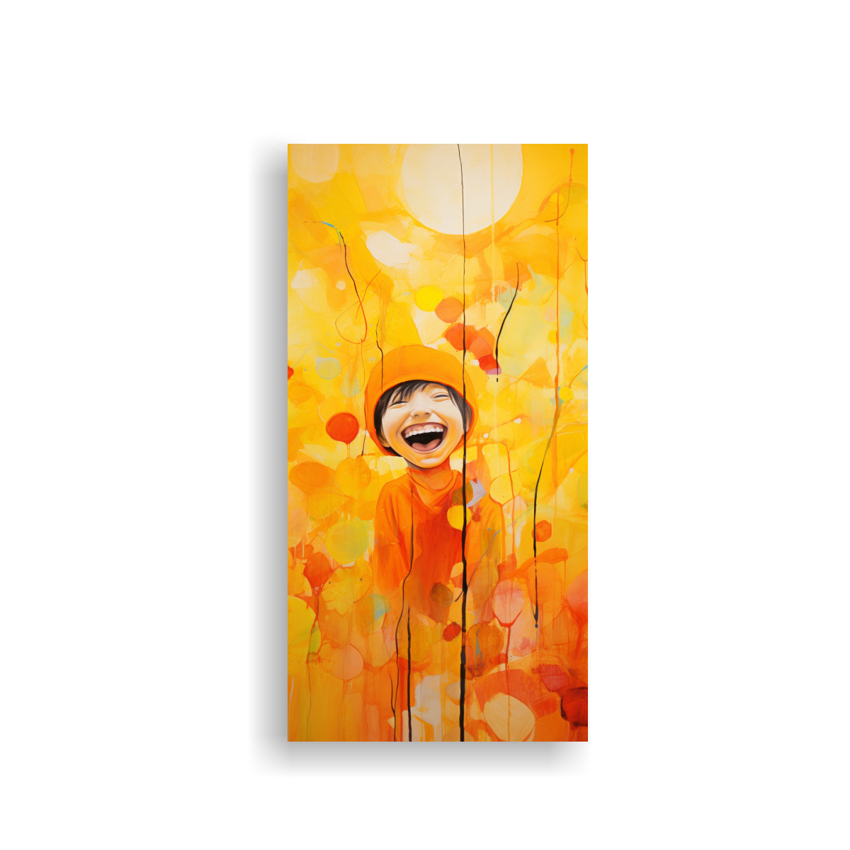 pinturas-decorativas-de-una-representaci-n-caprichosa-de-la-risa-de-un-ni-o-en-l-neas-finas-de-belleza