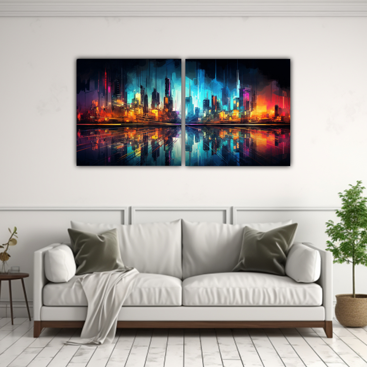 pinturas-decorativas-del-ba-o-de-la-ciudad-abstracta-en-luces-de-ne-n-1