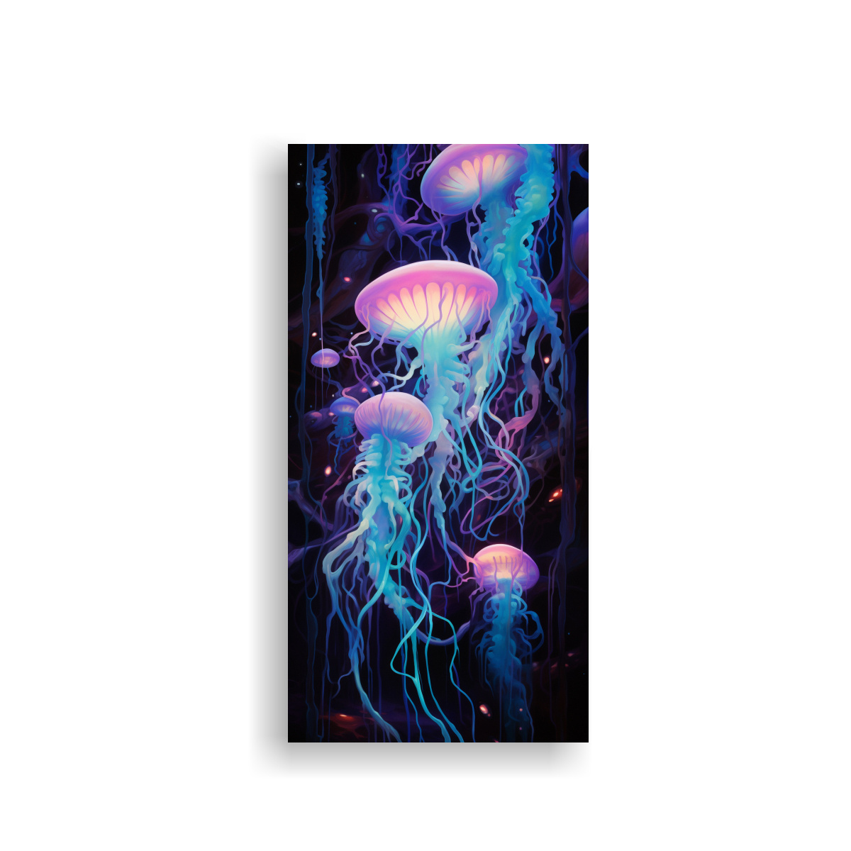 pinturas-decorativas-del-movimiento-de-riqueza-visual-de-canva-la-maravilla-et-rea-de-las-criaturas-bioluminiscentes