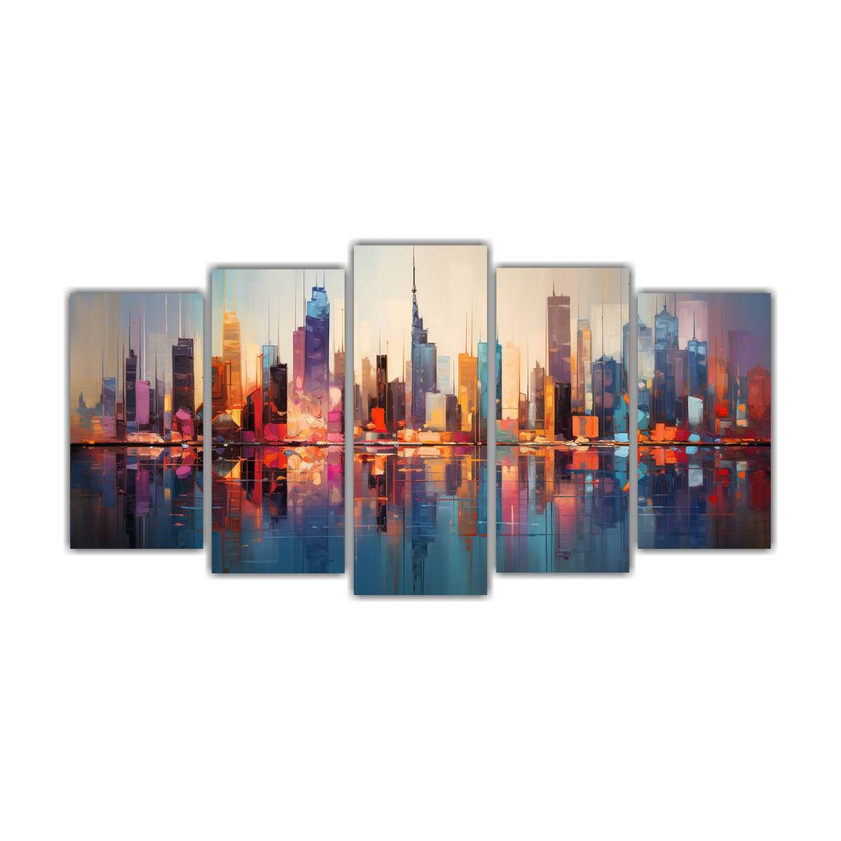 pinturas-decorativas-din-micas-de-representaci-n-abstracta-intensa-de-cinco-artes-creativa