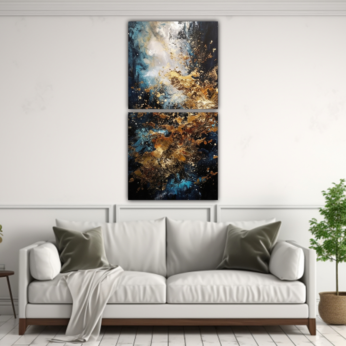 pinturas-decorativas-dos-artes-patron-intenso-con-hojas-doradas-y-plateadas-en-la-v-a-l-ctea-1