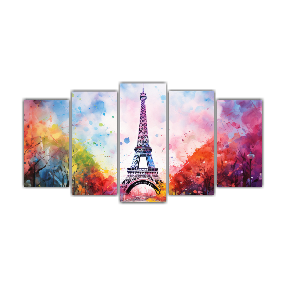 pinturas-decorativas-en-acuarela-de-la-torre-eiffel-en-tonos-simples-en-bastidor