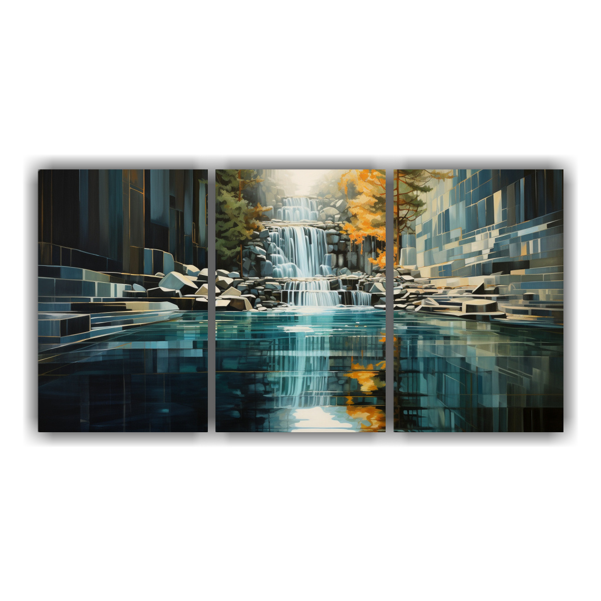 pinturas-decorativas-estilo-abstracto-de-una-cascada-tranquila-con-composiciones-de-im-genes