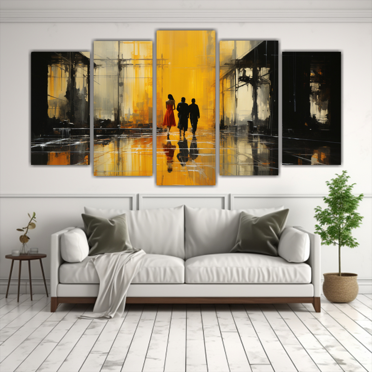 pinturas-decorativas-estilo-cinco-telas-en-bastidor-vanguardia-rectangular-franklin-de-la-selva-t-savannah-2003-1