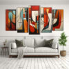 pinturas-decorativas-inspiradas-en-el-cubismo-con-formas-abstractas-cinco-lienzos-de-tela-1