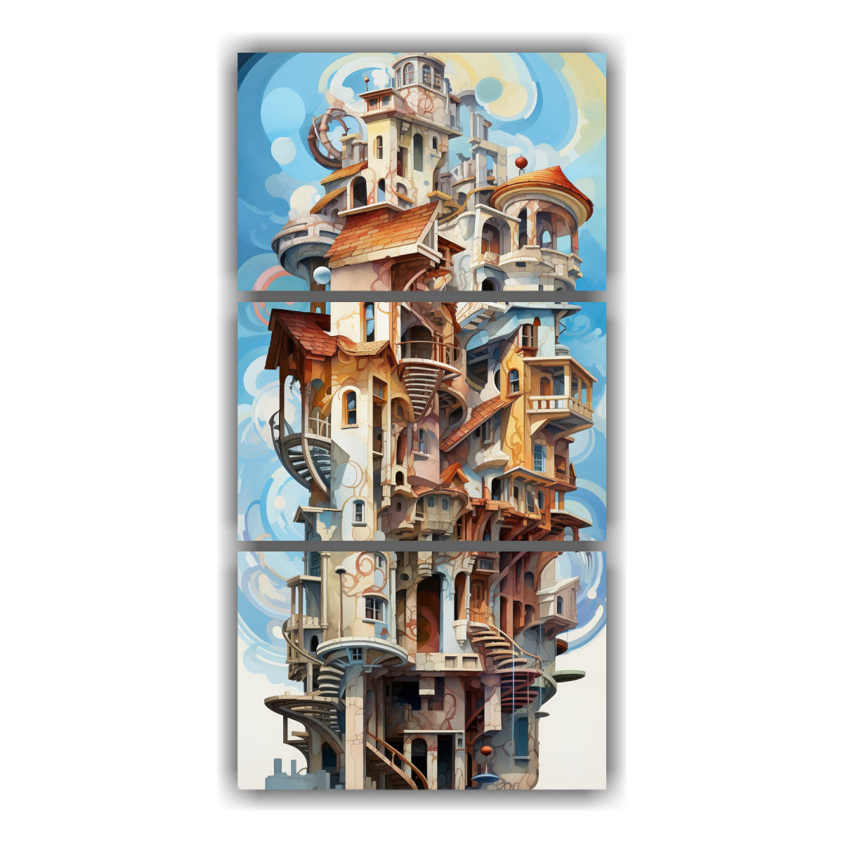 pinturas-decorativas-intensas-en-bastidor-con-fusi-n-abstracta-de-arquitectura-e-imaginaci-n