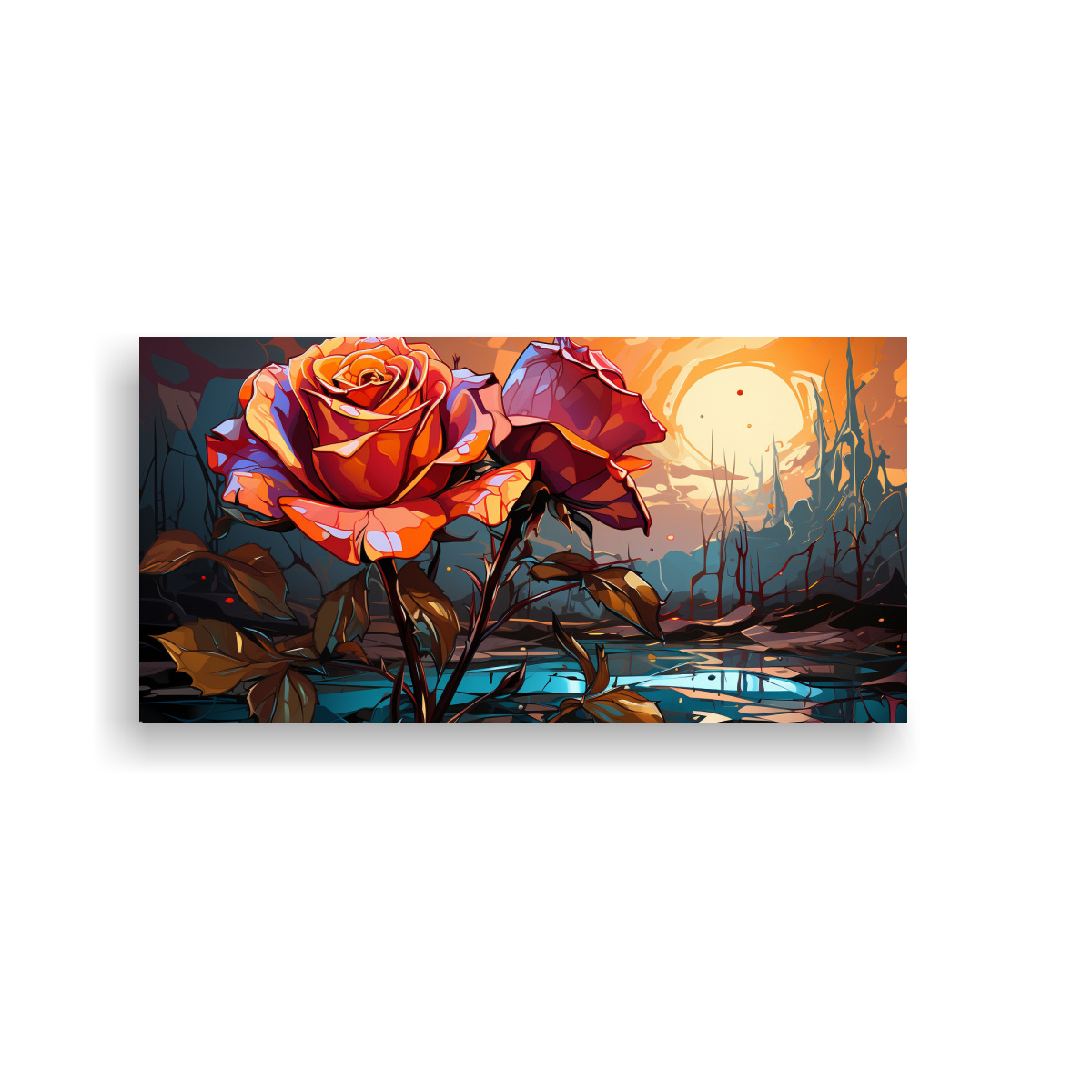 pinturas-decorativas-juveniles-de-rosa-en-estilo-pop-art