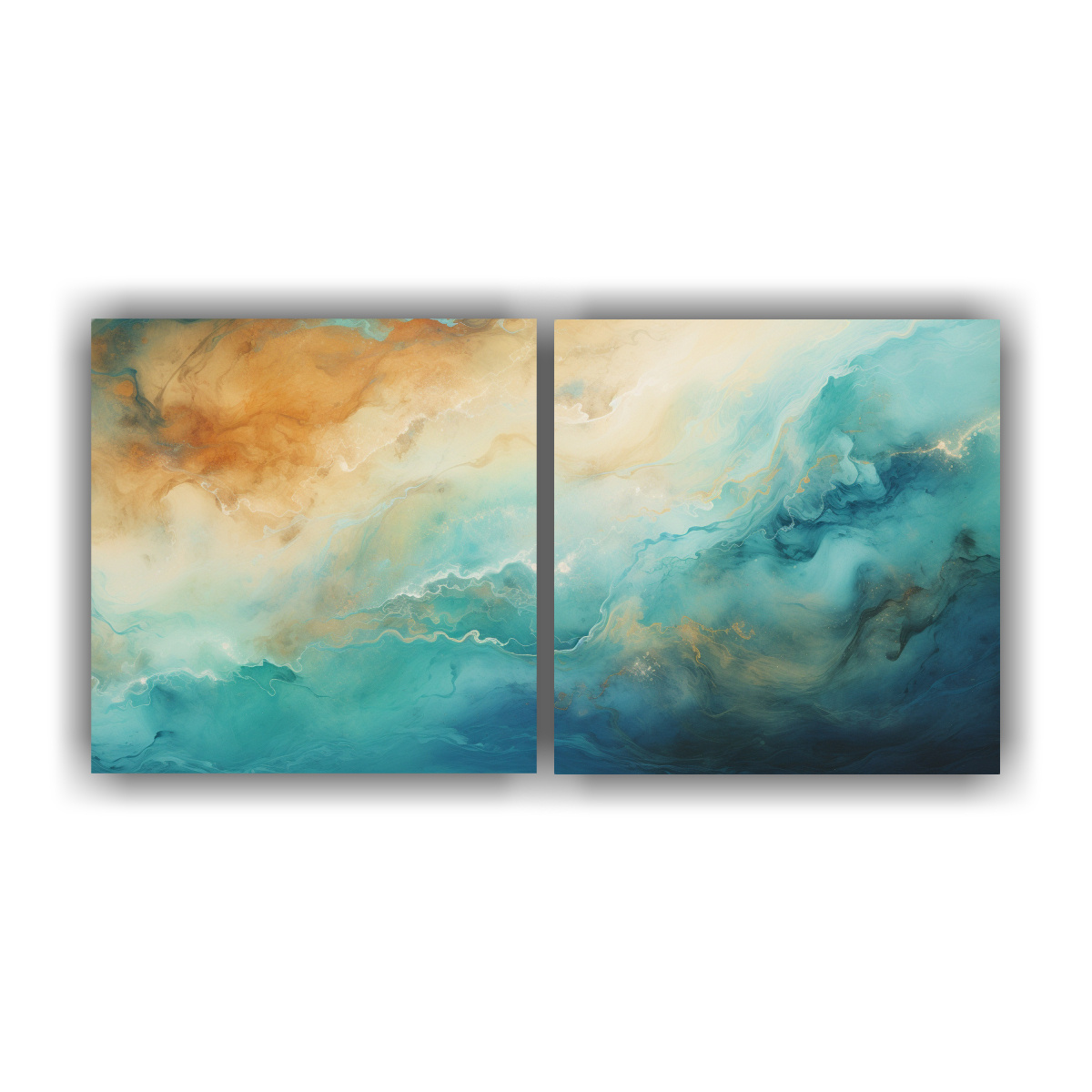 pinturas-decorativas-juveniles-interacci-n-abstracta-de-luna-y-mareas-en-2-lienzos-concepto