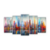 pinturas-decorativas-mixtas-de-arte-glitch-y-arte-vibrante-de-skylines
