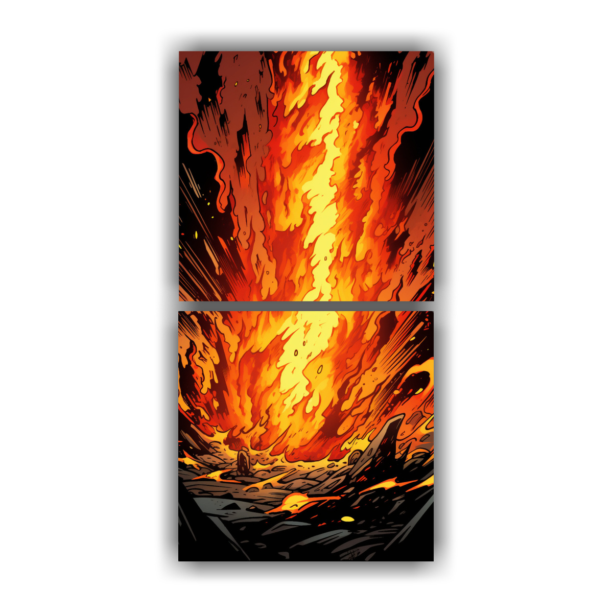 pinturas-decorativas-modernas-de-fuego-m-gico