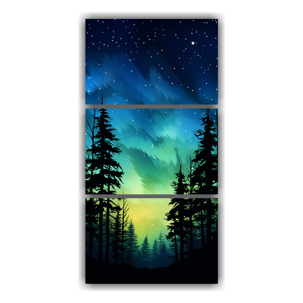 pinturas-decorativas-modernas-de-rboles-silueteados-contra-un-crep-sculo-abstracto-