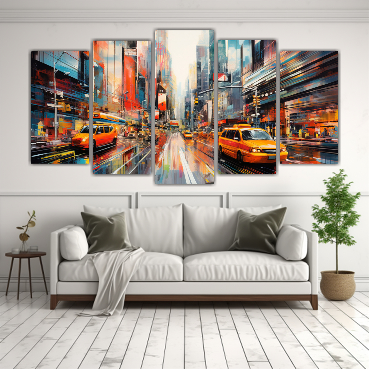 pinturas-decorativas-modernas-y-elegantes-con-el-ritmo-abstracto-de-una-ciudad-bulliciosa-en-horas-punta-1