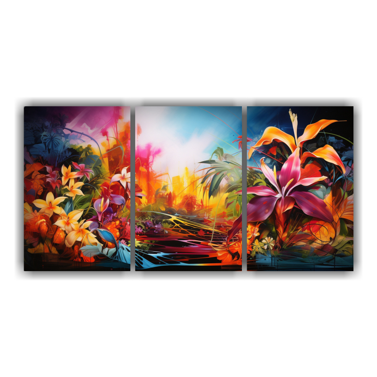 pinturas-decorativas-multicolores-de-fusi-n-abstracta-del-surrealismo-y-la-vibrante-selva-tropical