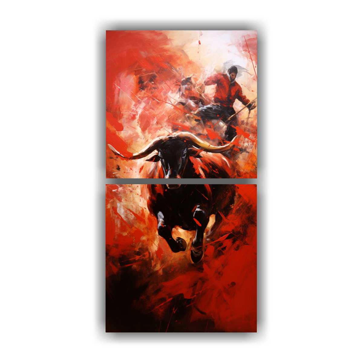 pinturas-decorativas-que-retratan-abstractamente-rojos-intensos-y-negros-profundos