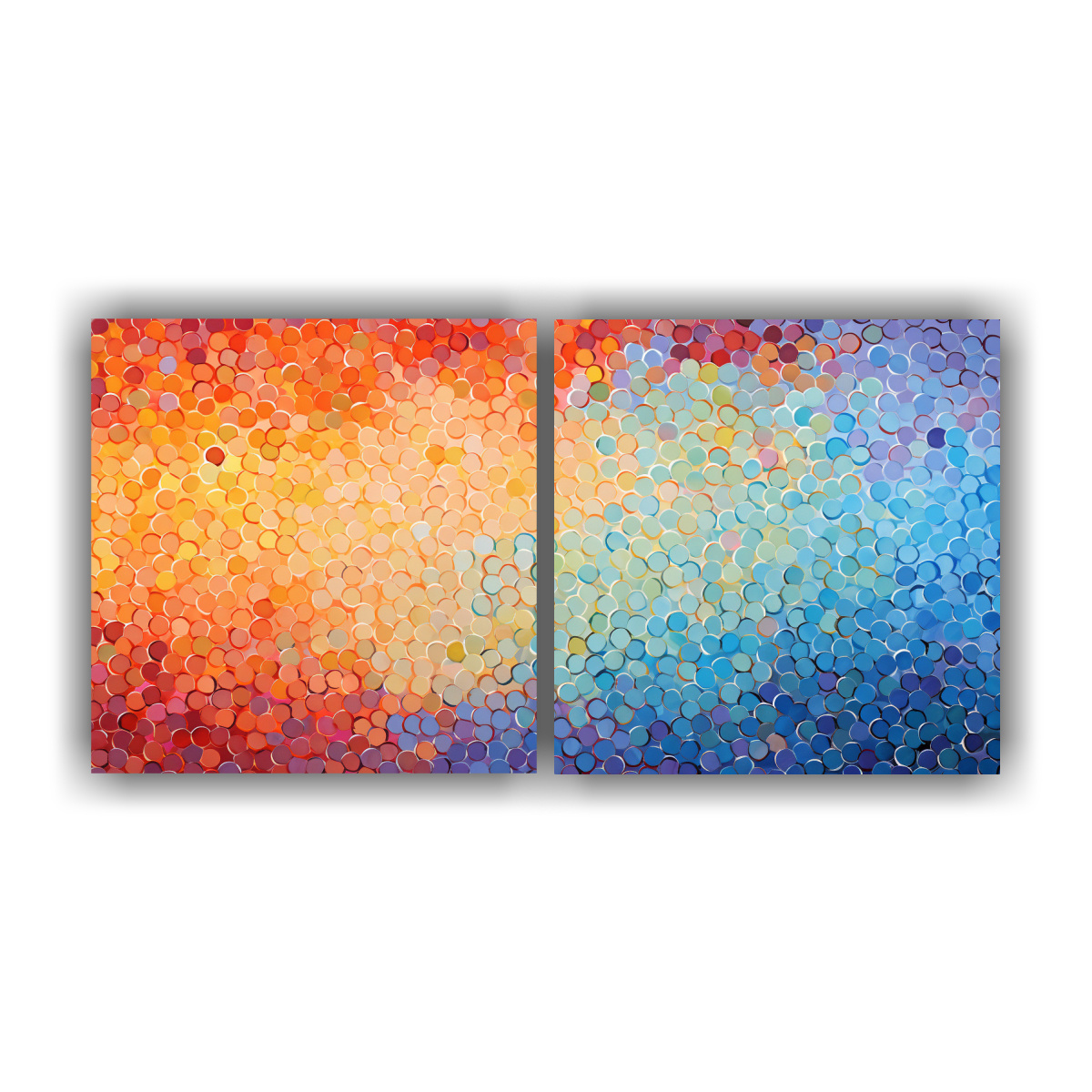 pinturas-decorativas-set-2-con-fusi-n-abstracta-de-puntillismo-y-colores-del-atardecer