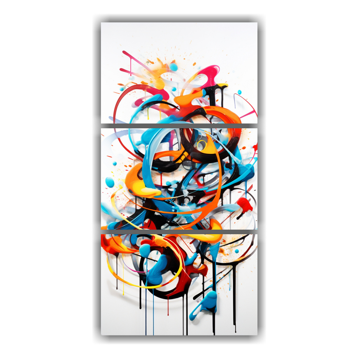 pinturas-decorativas-set-3-artes-inspiraci-n-luminosidad-fusi-n-abstracta-de-graffiti-y-caligraf-a