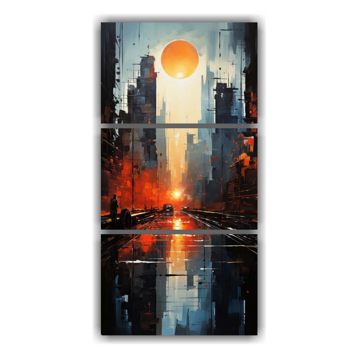 pinturas-decorativas-tres-artes-abstracto-futurista-de-paisaje-urbano