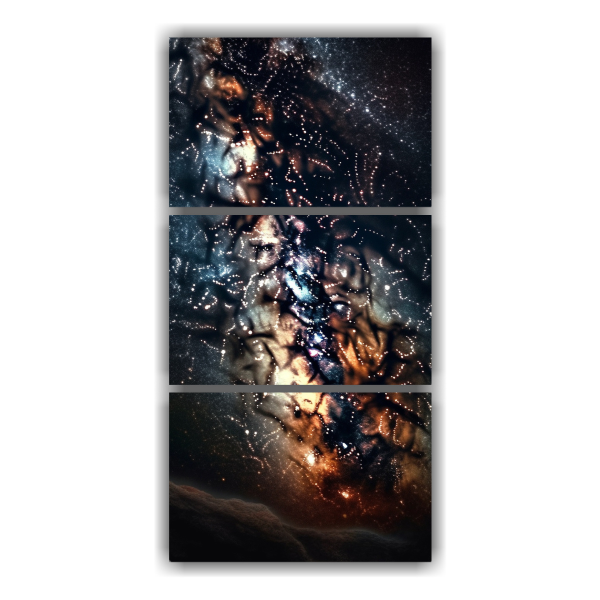 pinturas-decorativas-tres-canvas-vanguardia-con-l-minas-de-oro-y-plata-en-la-galaxia-de-la-v-a-l-ctea