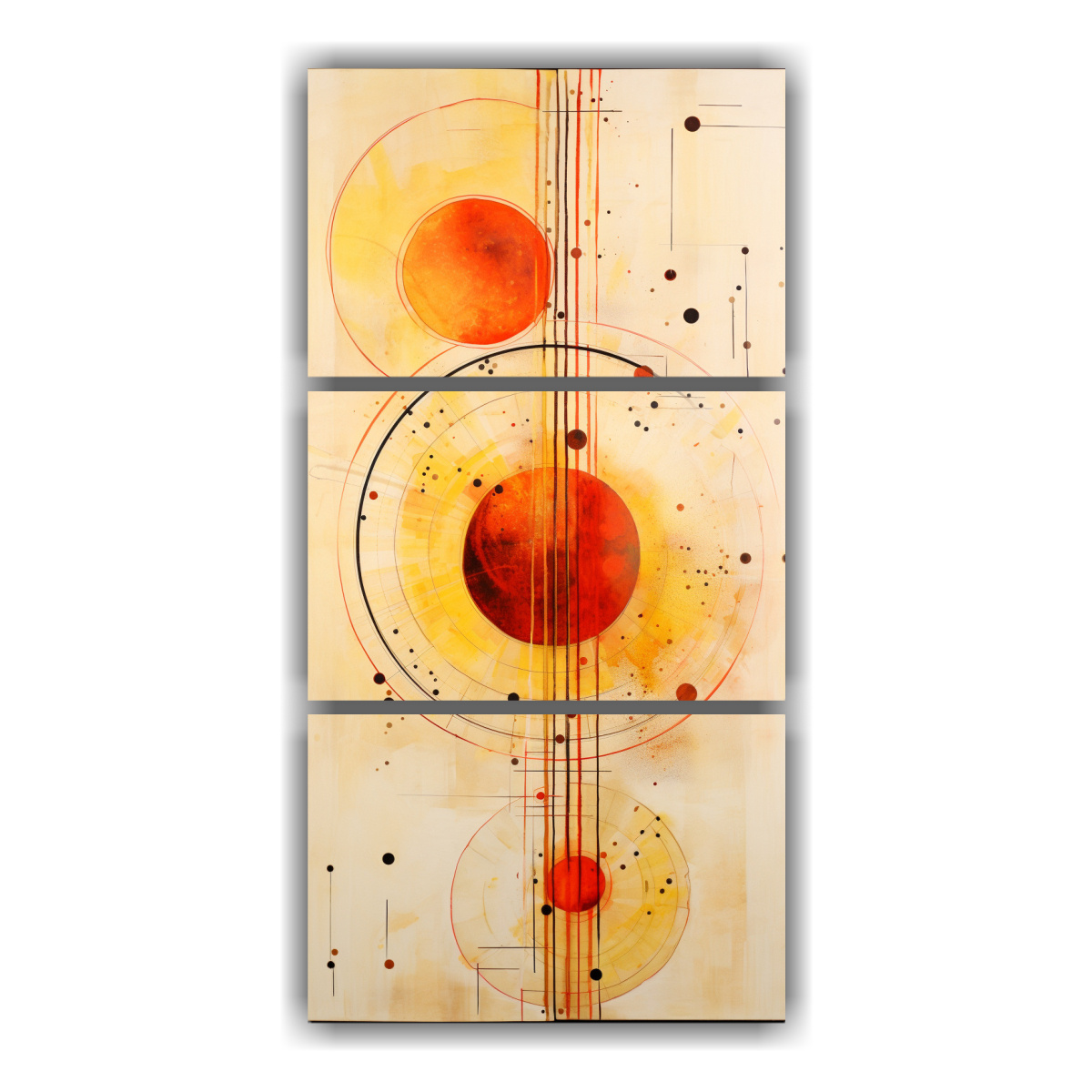 pinturas-decorativas-tres-cuadros-c-rculo-con-puntos-y-l-neas-coloridas