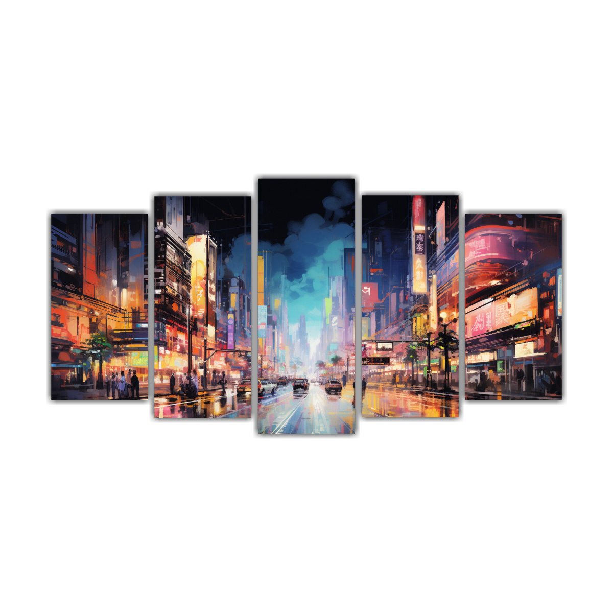 pinturas-en-bastidor-de-la-ciudad-bulliciosa-en-abstracto