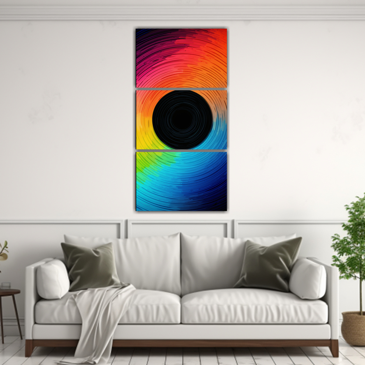 pinturas-modernas-en-lienzo-con-fondo-colorido-y-c-rculo-negro-1