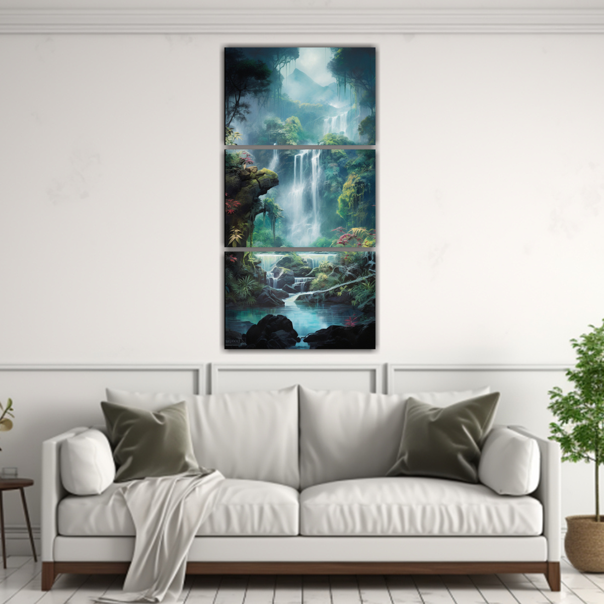 pinturas-vintage-para-comedor-artes-amazonas-de-cascadas-1