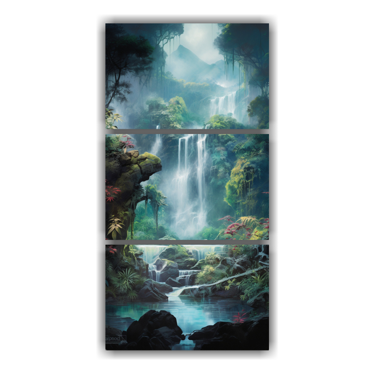 pinturas-vintage-para-comedor-artes-amazonas-de-cascadas