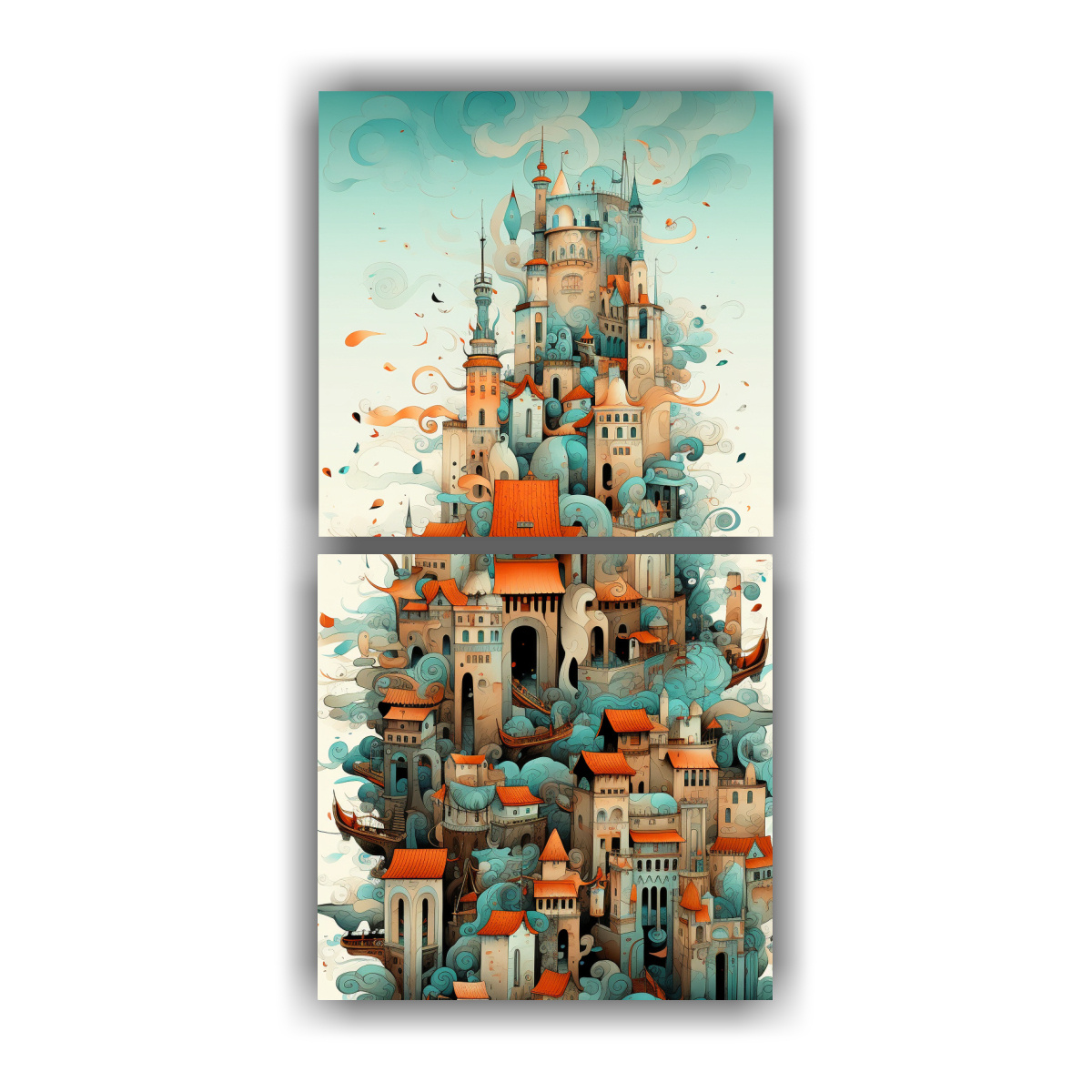 regalos-modernos-dos-lienzos-de-arte-chino-por-el-editor-de-arte-con-dibujos-personales