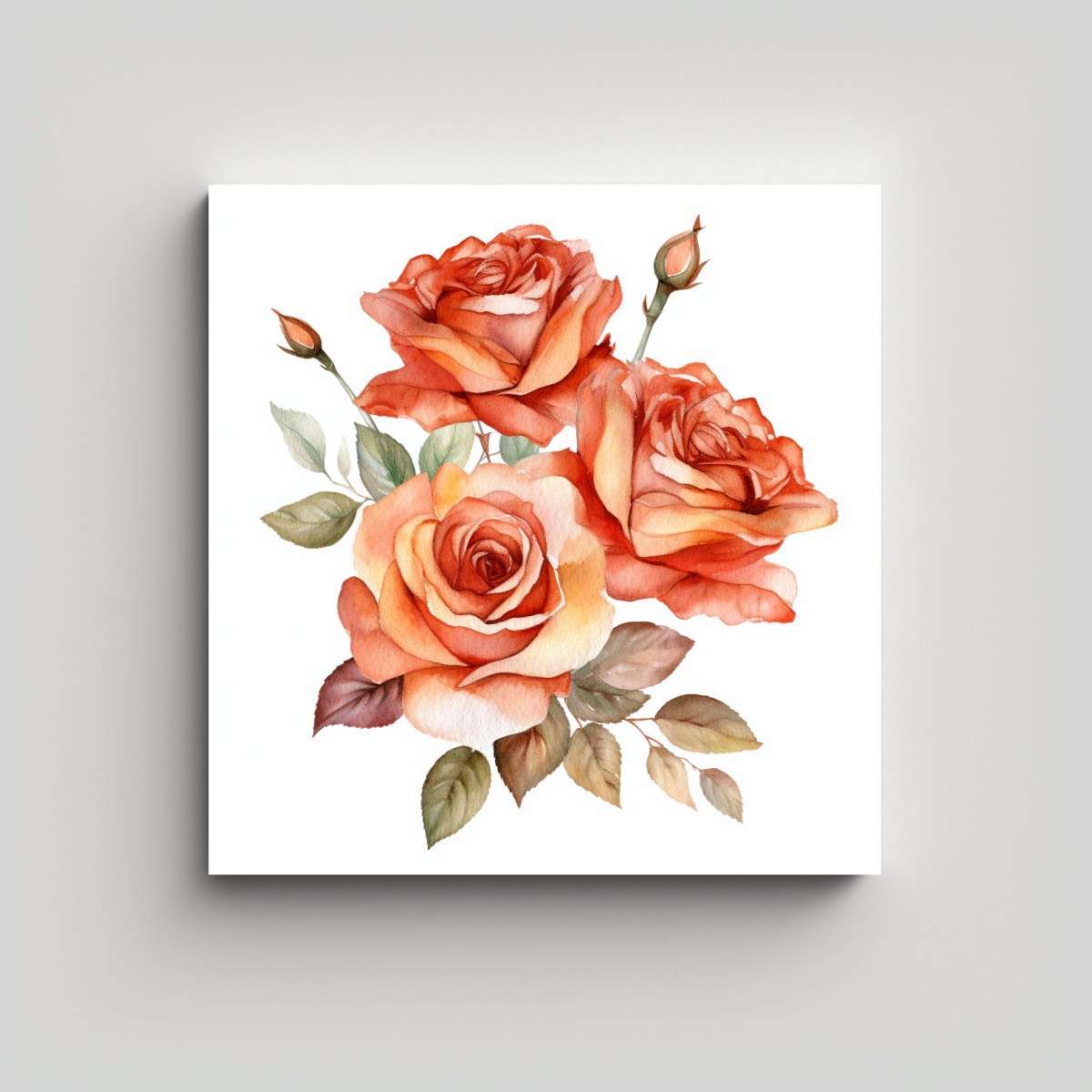 rosa-terracota-vintage-cuadro-acuarela-profundidad-aislado-blanco